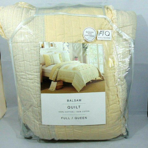 BALSAM QUILT 100% Cotton Full/Queen Natural